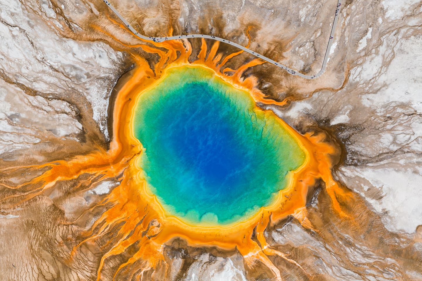 Grand Prismatic Spring from above